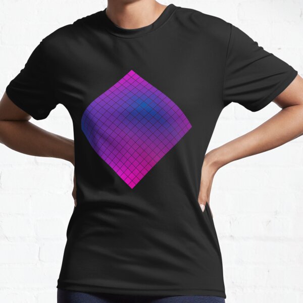 Pink Purple Blue Ombre Squares Active T-Shirt