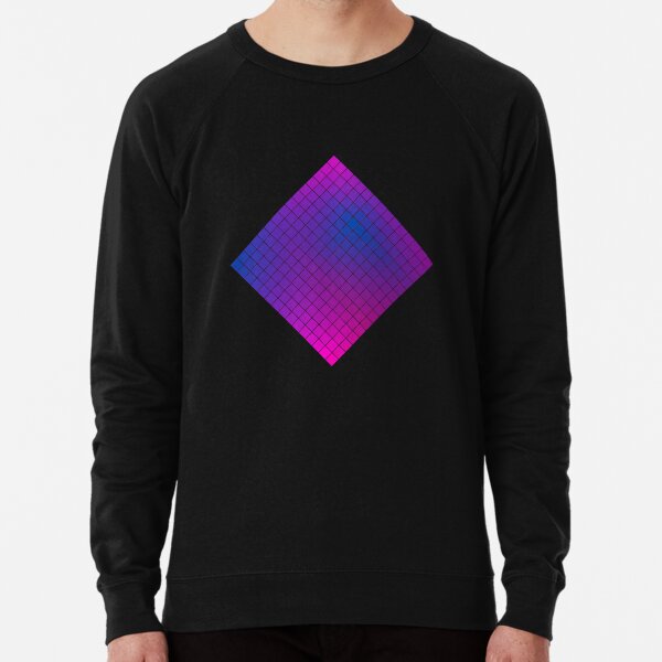 Pink Purple Blue Ombre Squares Lightweight Sweatshirt