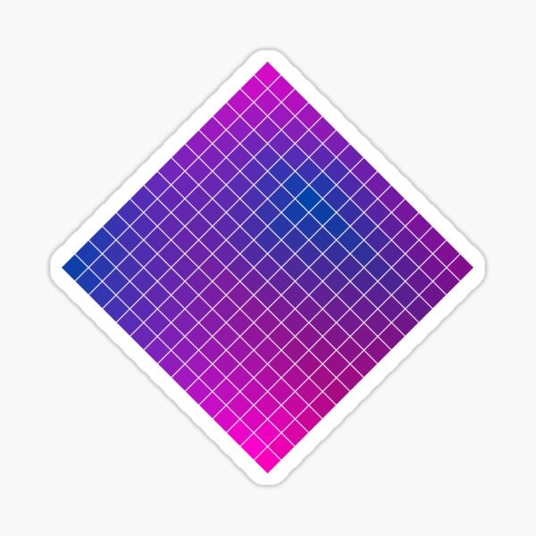 Pink Purple Blue Ombre Squares Sticker