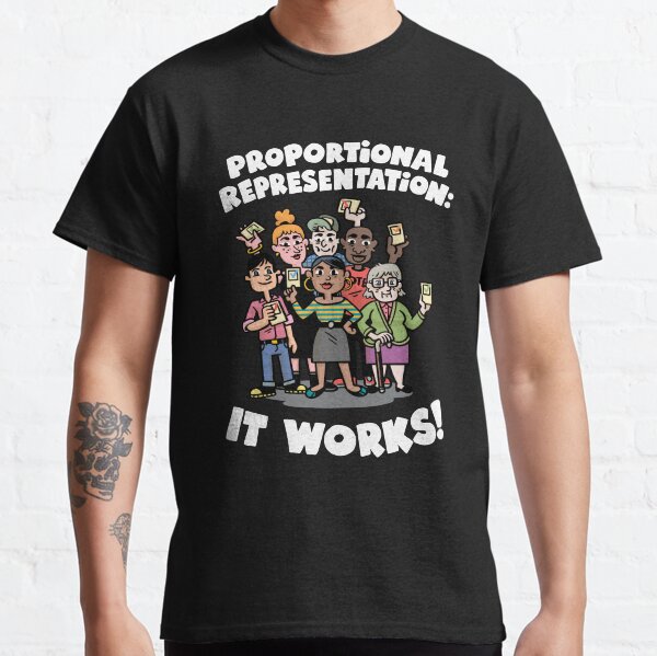 Proportional Representation: It works! for dark background Classic T-Shirt