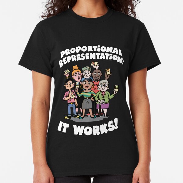Proportional Representation: It works! for dark background Classic T-Shirt