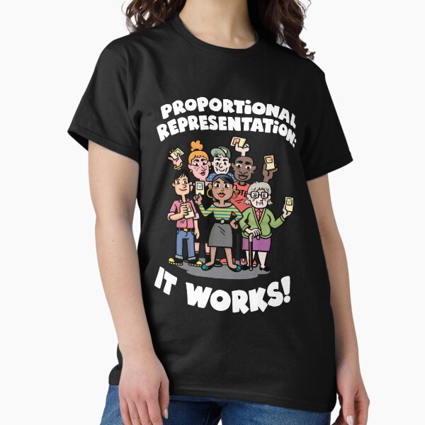 Proportional Representation: It works! for dark background Classic T-Shirt