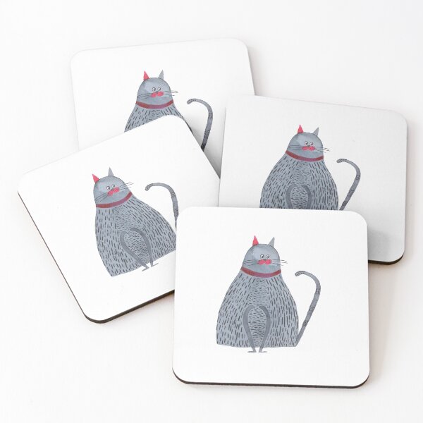 Item preview, Funny grey watecolor cat designed and sold by Marfalomeo.