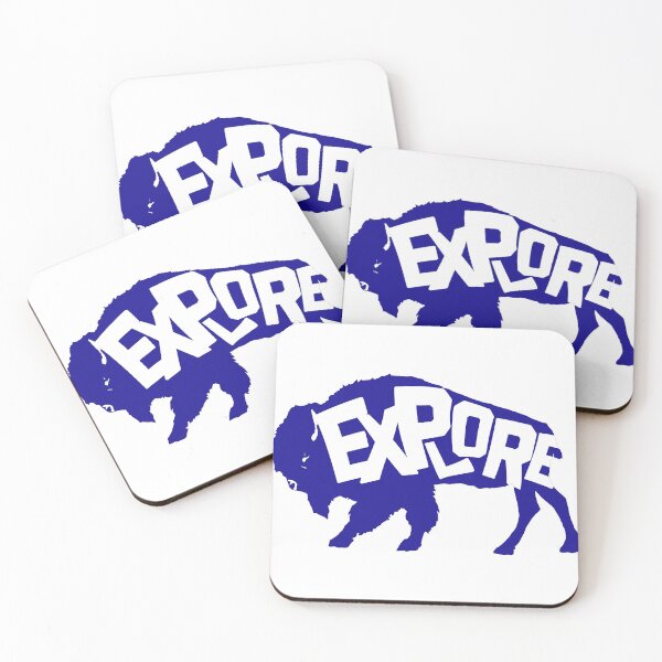 Item preview, Buffalo Explore - blue designed and sold by ScapegoatPrints.
