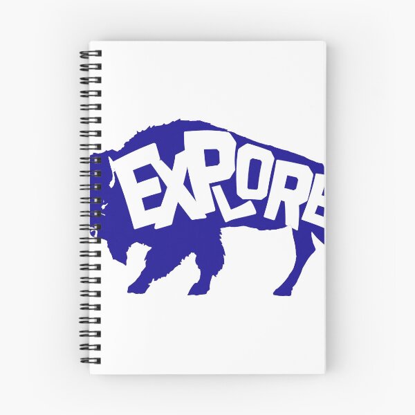 Item preview, Buffalo Explore - blue designed and sold by ScapegoatPrints.