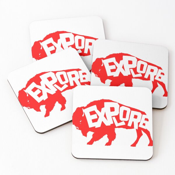 Item preview, Buffalo Explore - red designed and sold by ScapegoatPrints.