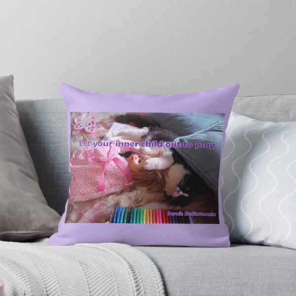 Item preview, Tuxedo Cat Let Your Inner Child Out to Play - Inspirational Quote designed and sold by Sarah  Rajkotwala.