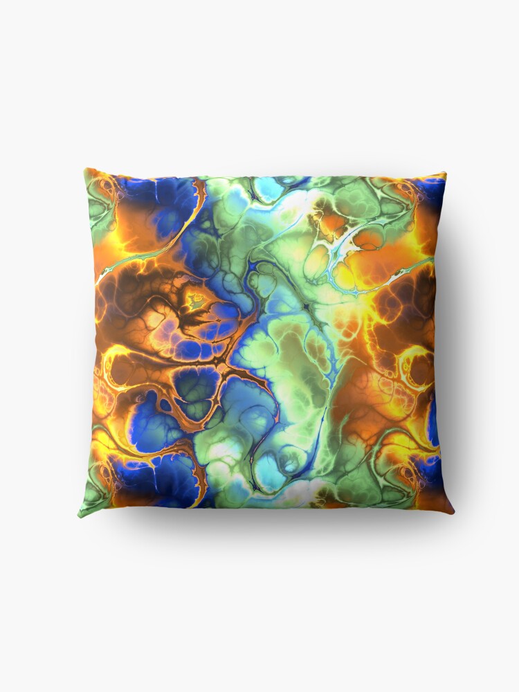 Alternate view of Digital art,fractal,mix of colors Floor Pillow