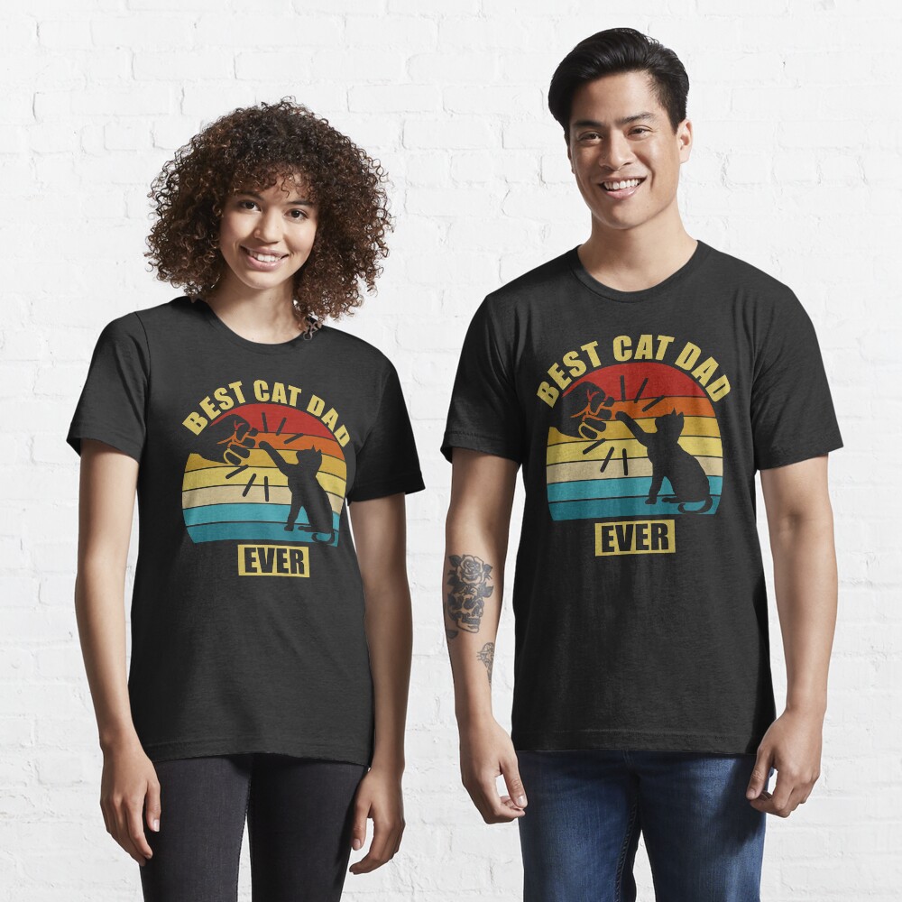 Vintage Best Cat Dad Ever Essential T-Shirt