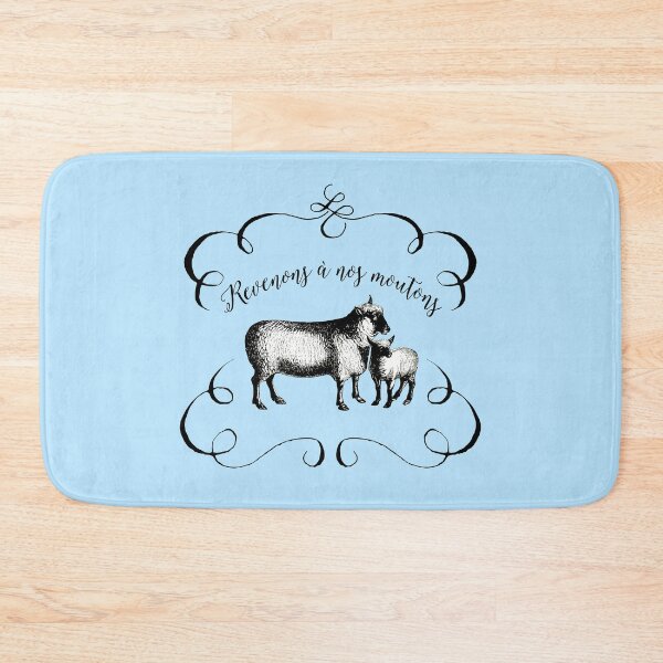 Item preview, French Sheep Funny Expression Revenons a nos Moutons designed and sold by AntiqueImages.