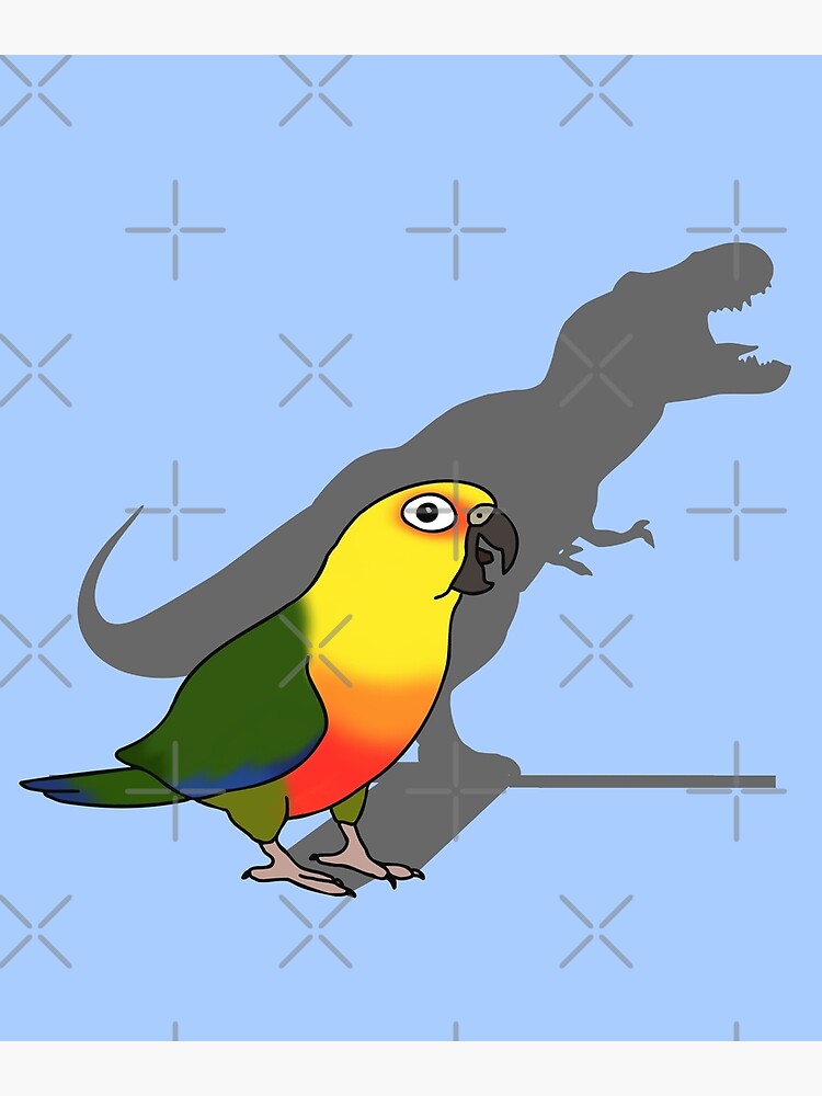 Jenday Conure T-rex shadow Poster for Sale by FandomizedRose