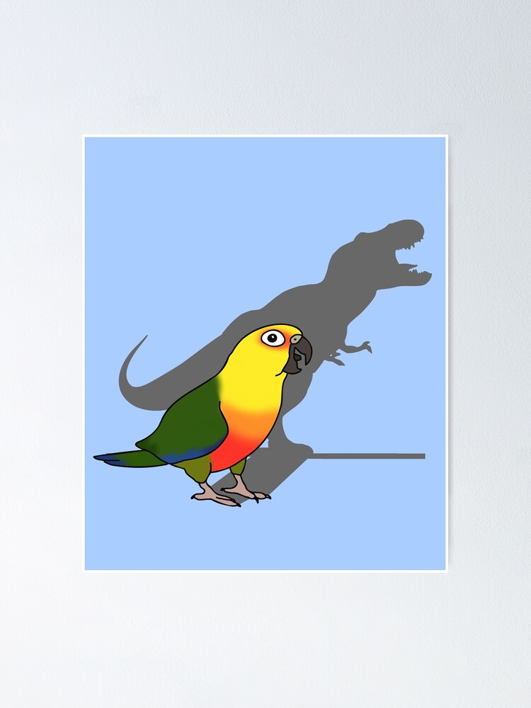 Jenday Conure T-rex shadow Poster for Sale by FandomizedRose