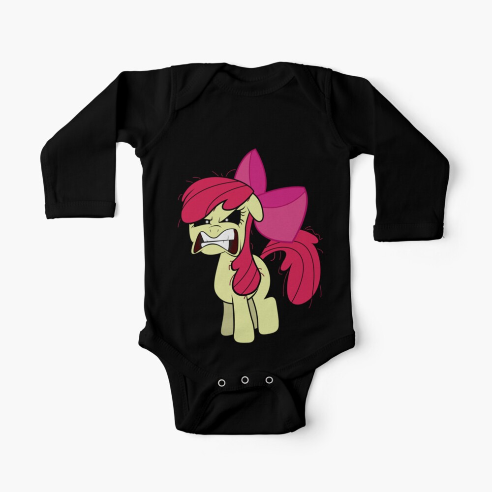 Apple Bloom Will Teach You Love And Tolerance Without Blood Baby One Piece By Kuzcorish Redbubble