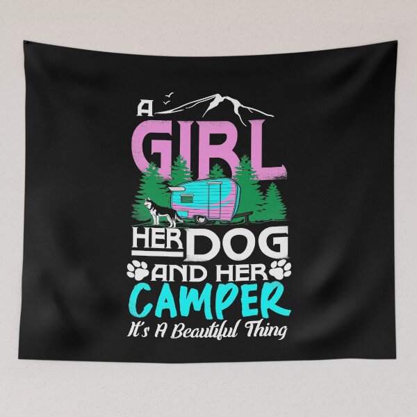 Item preview, A girl her dog and her camper it's a beautiful thing designed and sold by Captain Mood.