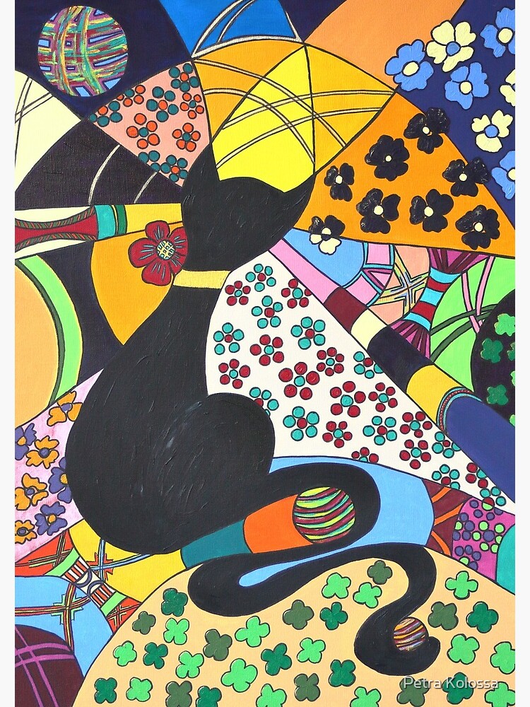 Lady-Kätz, Katze, cat, in Popart von Petra-Kolossa