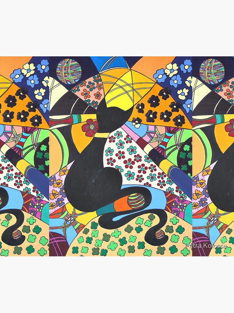 Lady-Kätz, Katze, cat, in Popart von Petra-Kolossa
