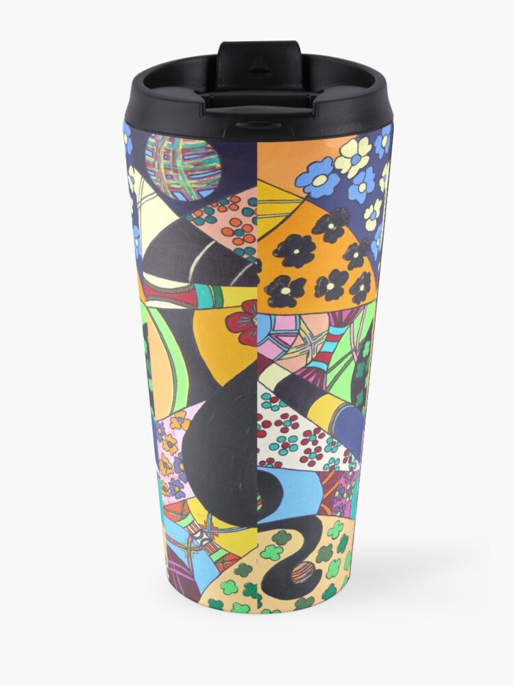 Alternative Ansicht von Lady-Kätz, Katze, cat, in Popart Thermobecher