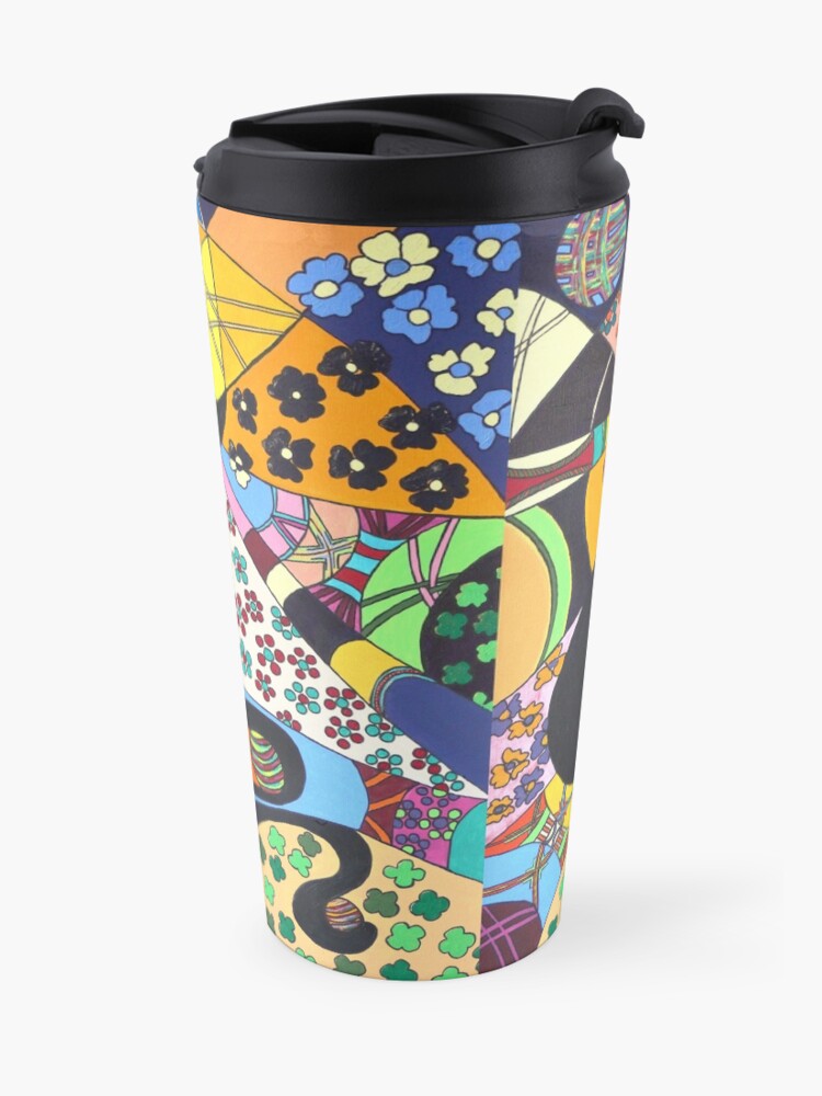 Alternative Ansicht von Lady-Kätz, Katze, cat, in Popart Thermobecher