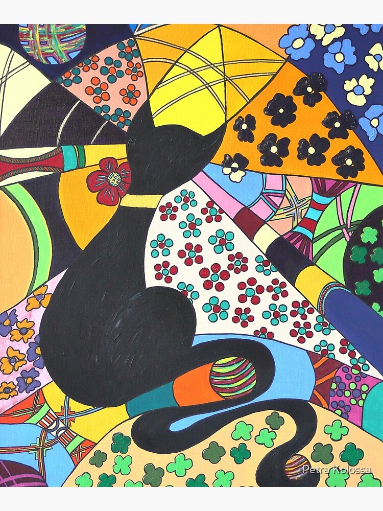Lady-Kätz, Katze, cat, in Popart von Petra-Kolossa