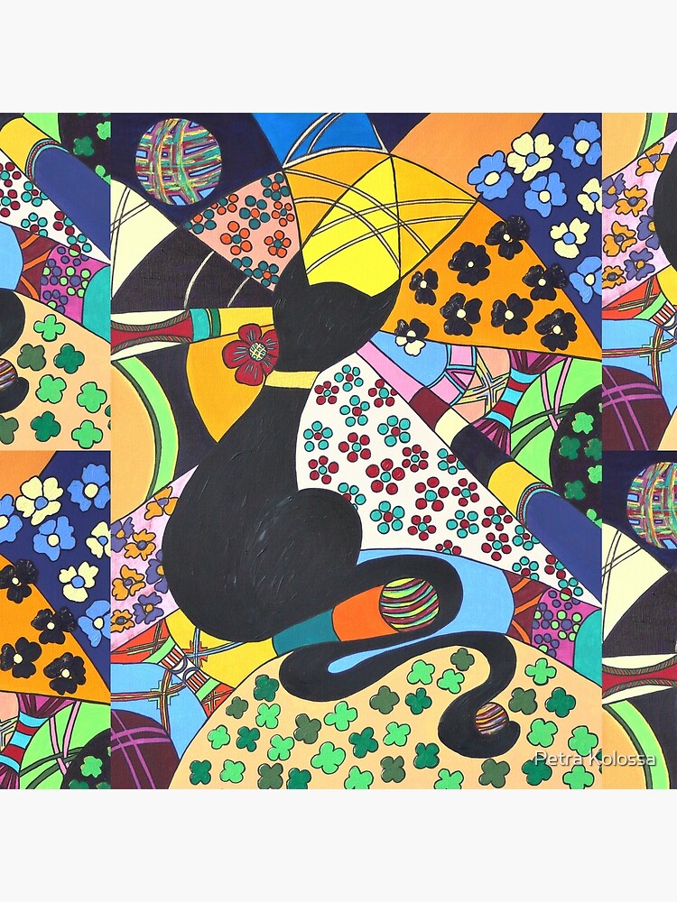 Lady-Kätz, Katze, cat, in Popart von Petra-Kolossa