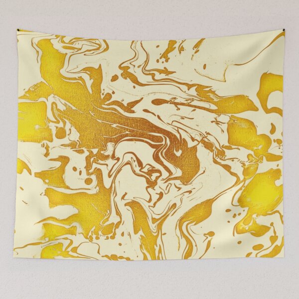 Item preview, Sunset - gold orange tan amber abstract swirls designed and sold by JaycraveDesigns.