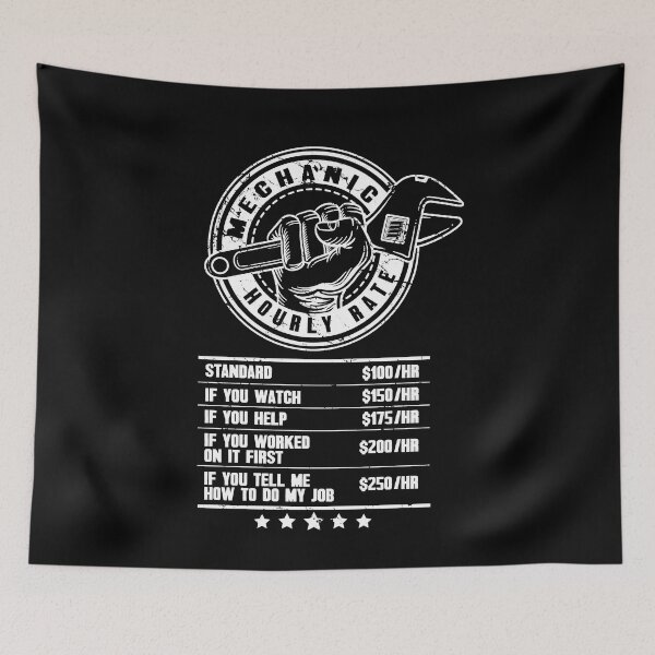 Item preview, Mechanic hourly rate designed and sold by Captain Mood.