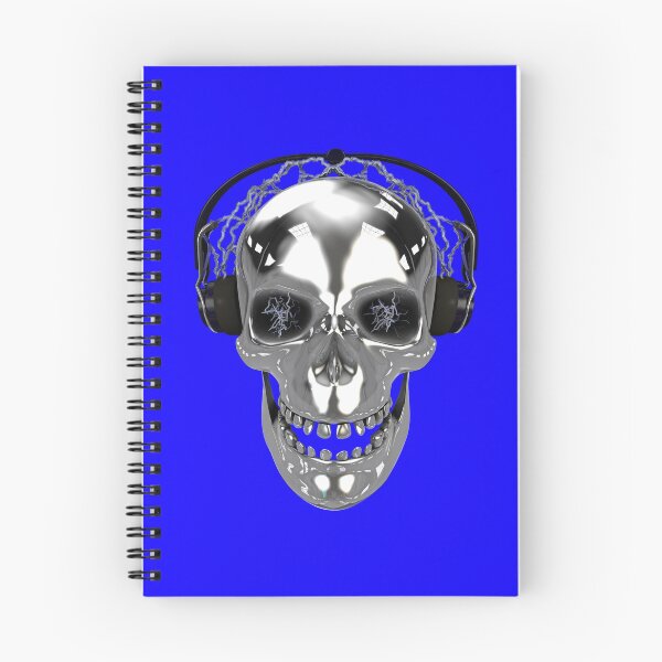 Item preview, Chrome skull with electric earpiece designed and sold by CakTheo.