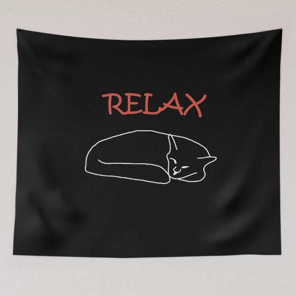 Item preview, relax with black cat designed and sold by blankshirt.