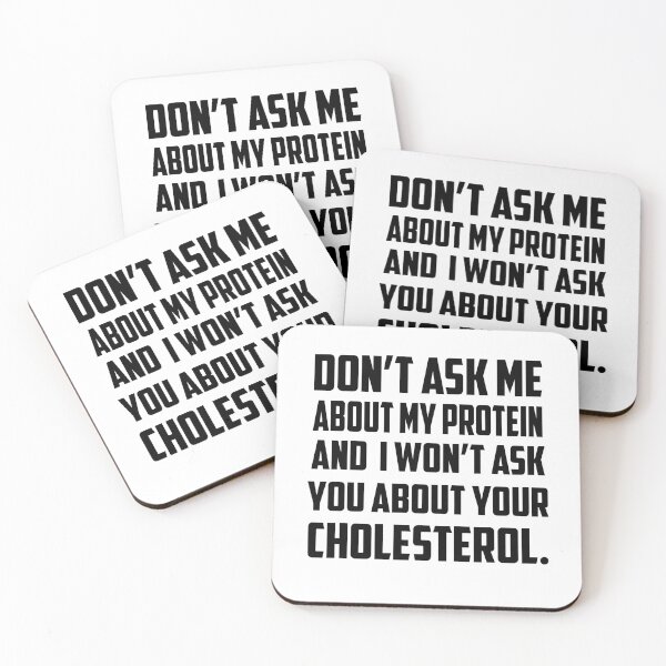 Item preview, Don't Ask Me About My Protein And I Won't Ask You About Your Cholesterol, Funny Vegan Shirt, Vegetarian T-Shirt, Sarcastic Tee, Vegans Pride designed and sold by Noussairox.
