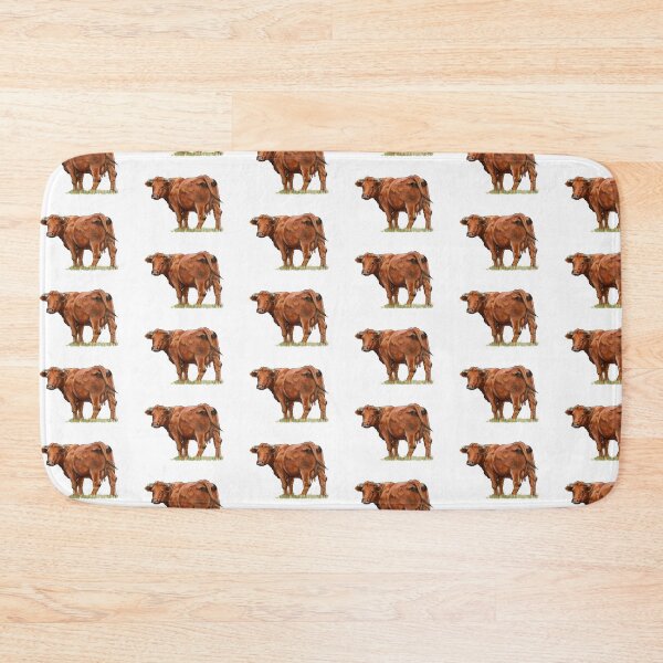 Item preview, Red Cow, Beef Cow, Illustration, Cattle, Farm, Ranch designed and sold by JoyfulWhimsy.