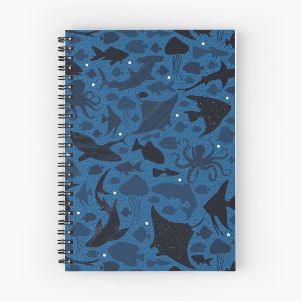 Item preview, Sharks and rays at night in the blue sea designed and sold by colorofmagic.
