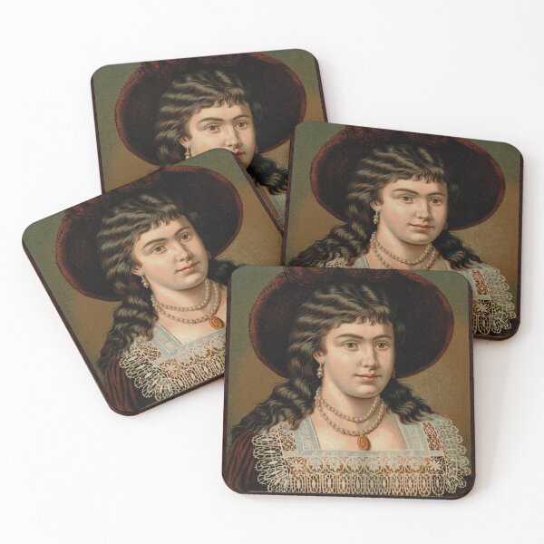 Item preview, Vintage Fashion Elegant Woman in Elizabethan Dress and Hat designed and sold by AntiqueImages.