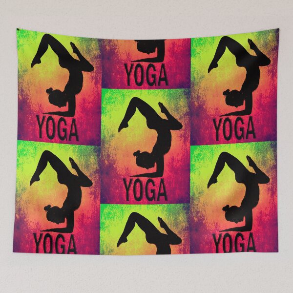 Item preview, Yoga Poses -  Multi-coloured Background designed and sold by SadSacDesigns.