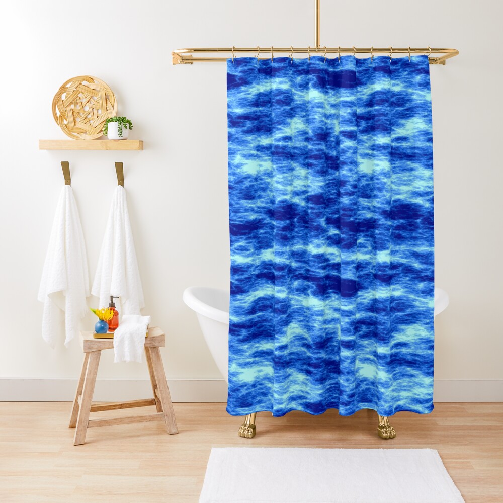 Blue energy Shower Curtain
