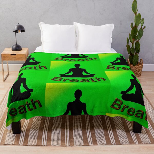 Item preview, Yoga Poses -  Green and Yellow Background Lotus Breath designed and sold by SadSacDesigns.