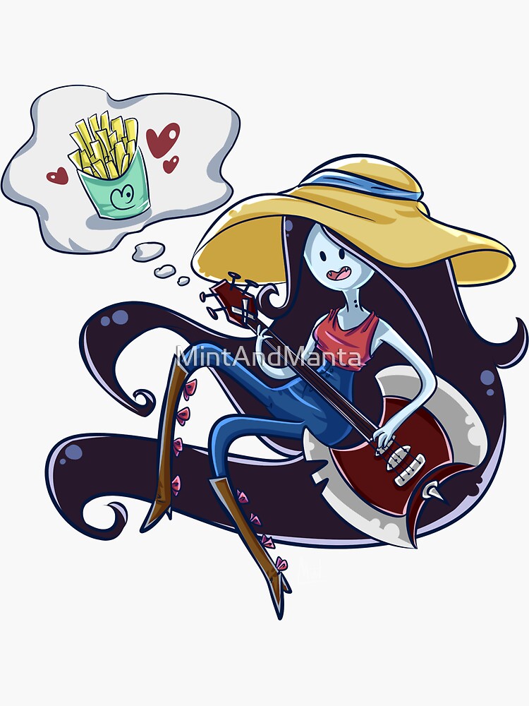 "Marceline Daddy Why Did You Eat My Fries" Sticker for Sale by