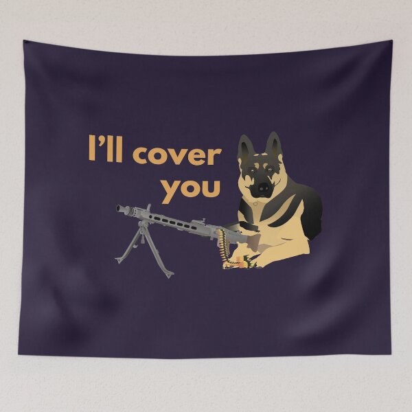 Item preview, German Shepherd Dog with a Machine Gun designed and sold by NorseTech.