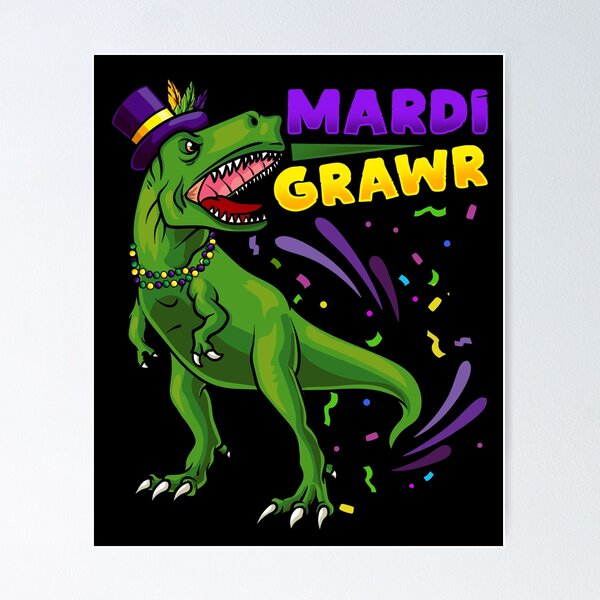 Item preview, Dino Mardi Gras designed and sold by 4tomic.