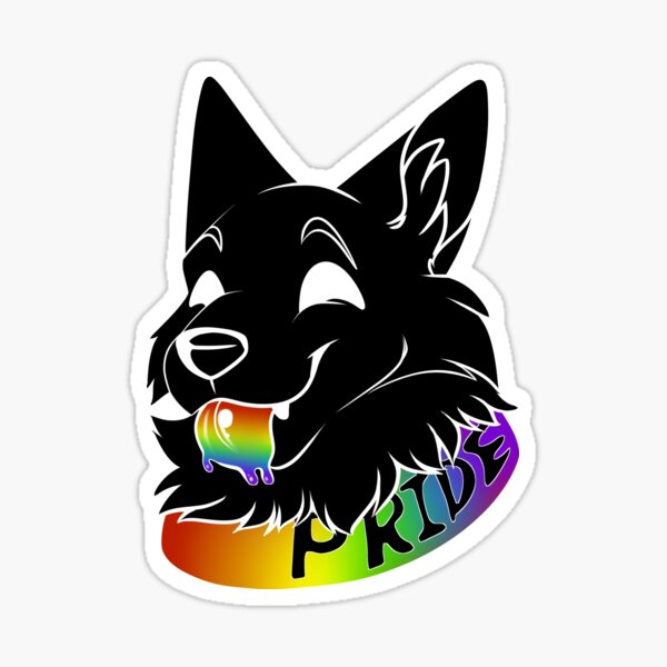 Item preview, Furry Pride canine dog lgbt gay designed and sold by DragonightDraws.