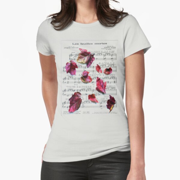 Les Feuilles mortes Fitted T-Shirt
