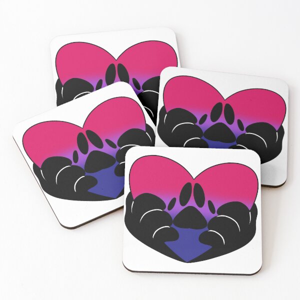 Item preview, Furry Pride paw heart bisexual designed and sold by CrispyWhisper.