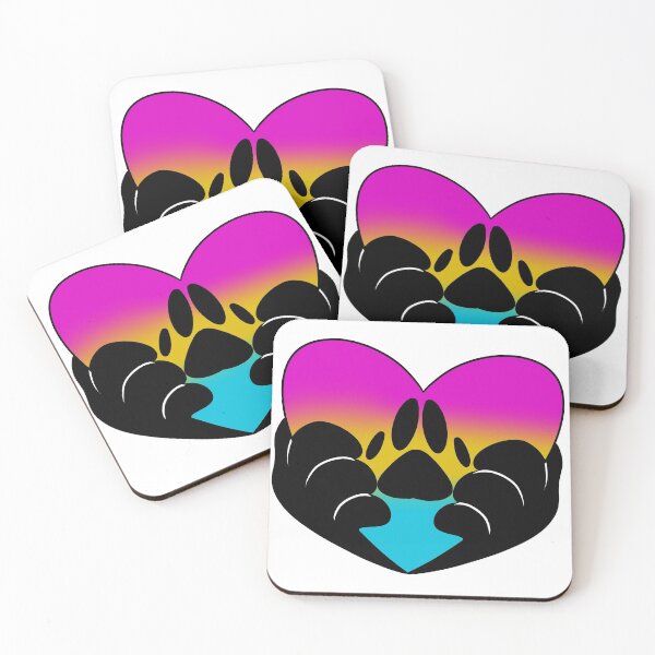 Item preview, Furry Pride paw heart pansexual designed and sold by CrispyWhisper.