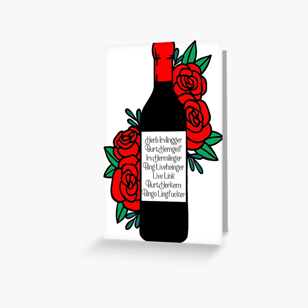 "Schitt's Creek Fruit Wine Moira Rose" Greeting Card for Sale by