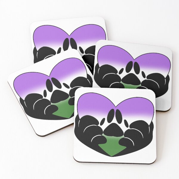 Item preview, Furry Pride paw heart genderqueer designed and sold by CrispyWhisper.
