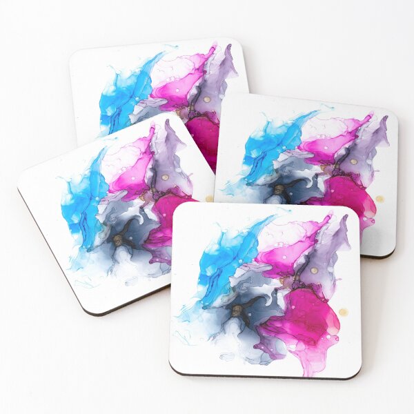 Item preview, original alcohol ink artwork, contemporary art, abstract, flower designed and sold by krisztinaart.