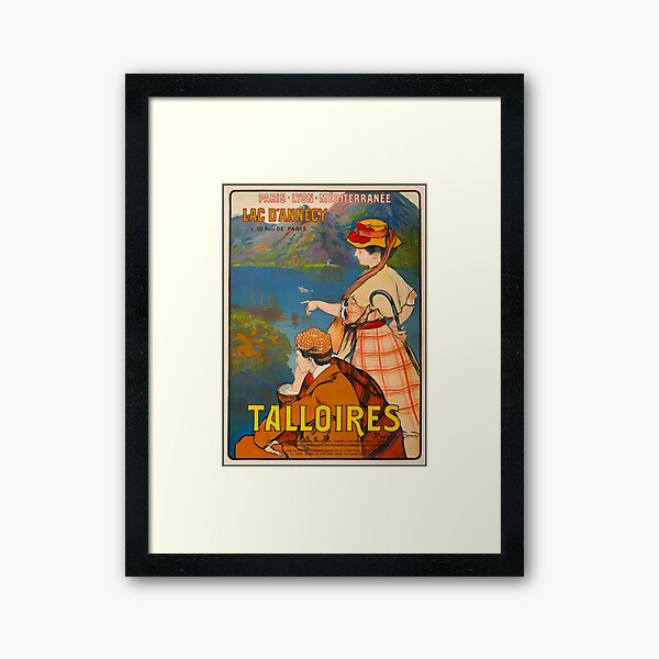 Item preview, Talloires 1910 vintage travel poster designed and sold by stickart-marek.