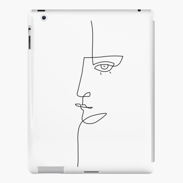 Abstract Face Ii Line Art Ipad Case Skin By Theredfinch Redbubble