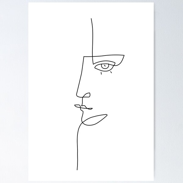 Item preview, Abstract Face II - Line Art designed and sold by TheRedFinch.