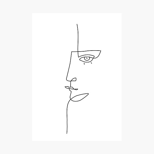 Item preview, Abstract Face II - Line Art designed and sold by TheRedFinch.