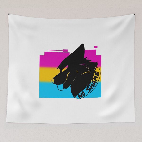 Item preview, Furry Pride side view dog canine lgbt pansexual designed and sold by CrispyWhisper.